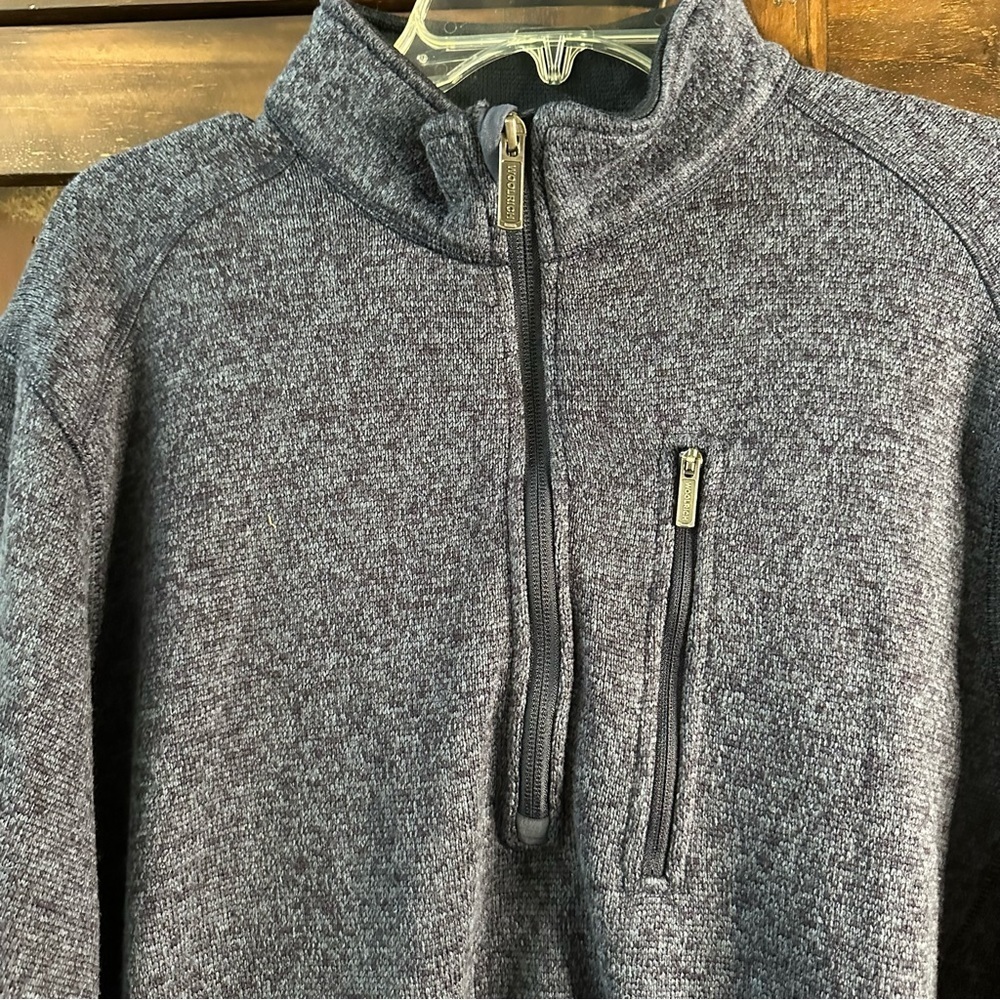 Woolrich Sz XXL Navy 1/4 Zip - Picture 3 of 7